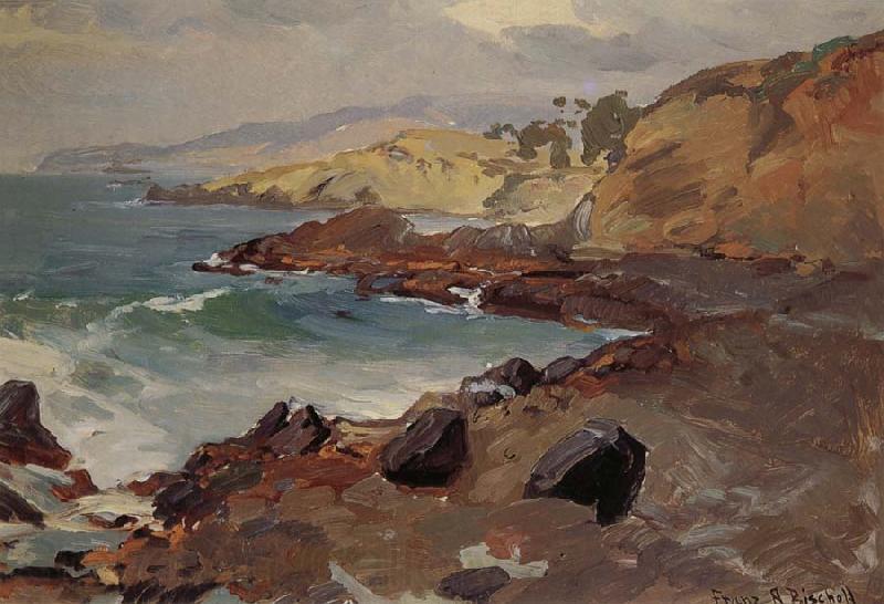 Franz Bischoff Untitled Coastal Seascape Norge oil painting art